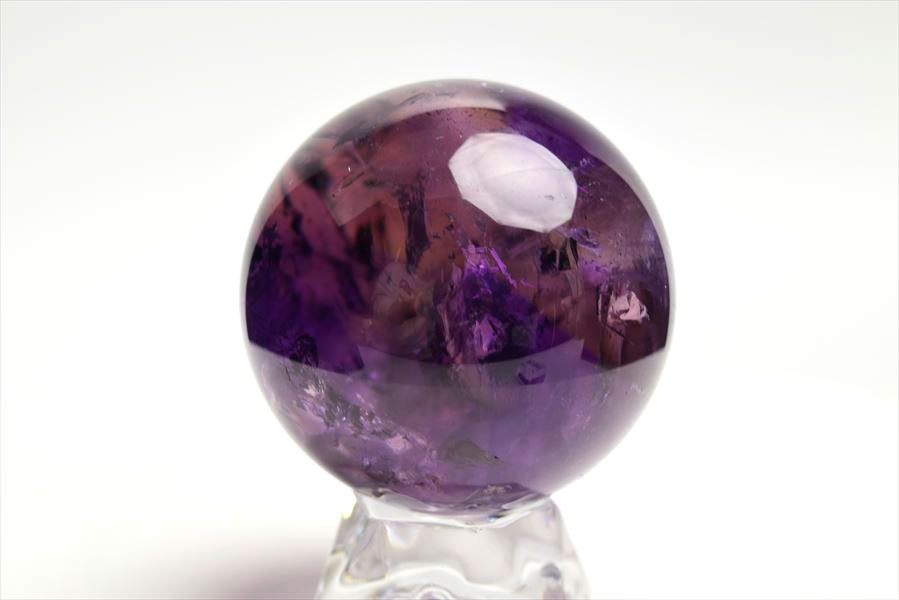 アメシストスフィア高品質3.4㎝虹ファントムホーランダイトアメトリ