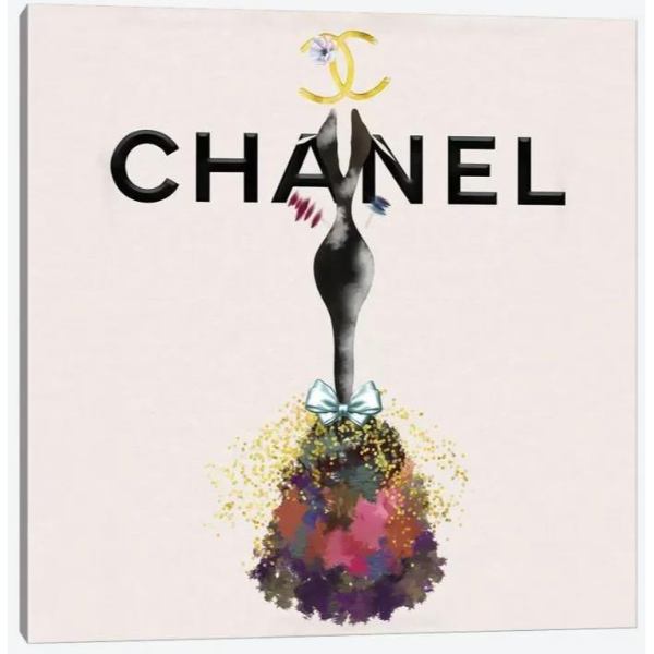 最終値下げ♡CHANEL♡オマージュ キャンバスアート ドレス＆ココマーク