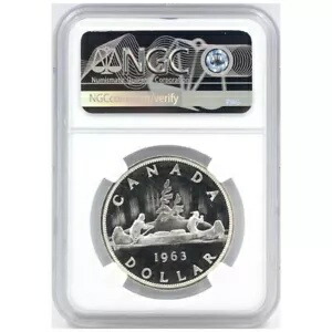 カナダ 1ドル銀貨 エリザベス2世 コイン ピンバッジ 留め具 コンチョ