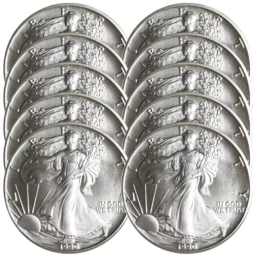 1990年イーグル銀貨1オンスカプセルケース入 1990年イーグル銀貨1