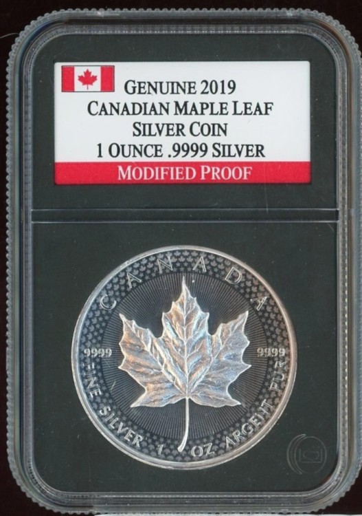 2019年 カナダ メイプルリーフ銀貨 Modified PR70 No.806 2019年