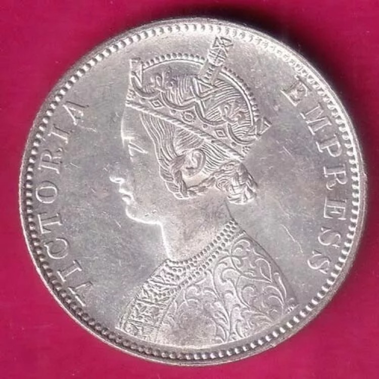 楽天市場】英国領インド 1900年 ヴィクトリア女王 1ルピー 美しい銀貨
