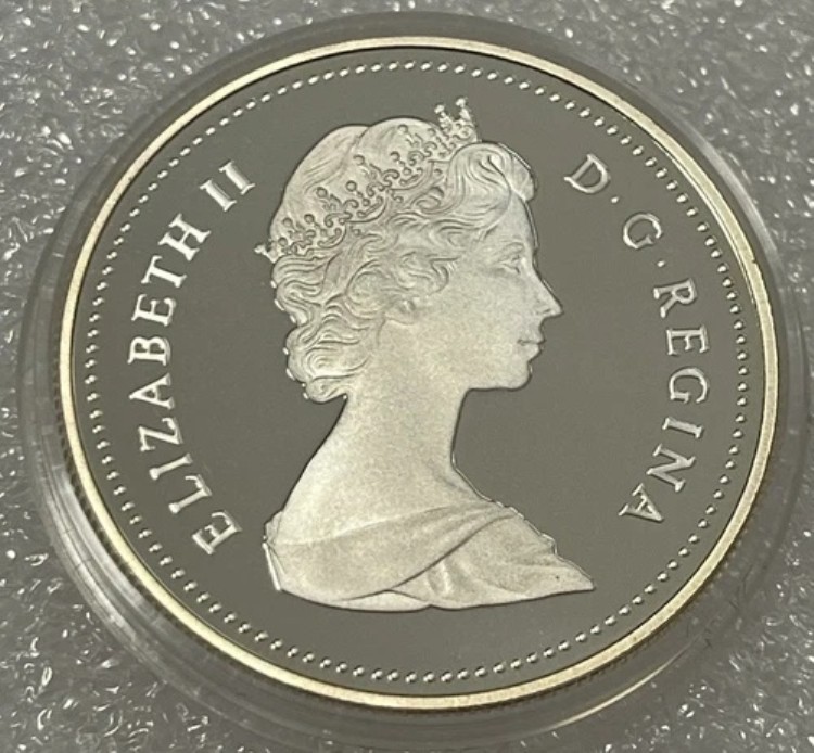 楽天市場】1987年カナダ女王エリザベス2世記念1ドル銀貨 / プルーフ