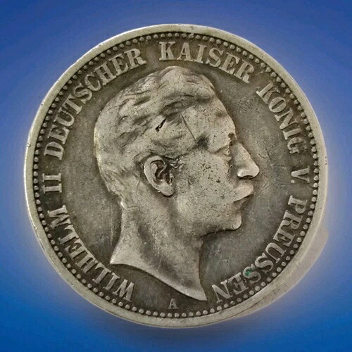 ドイツ ヴェルテンベルク 5マルク 銀貨 ヴィルヘルム2世 楽天市場