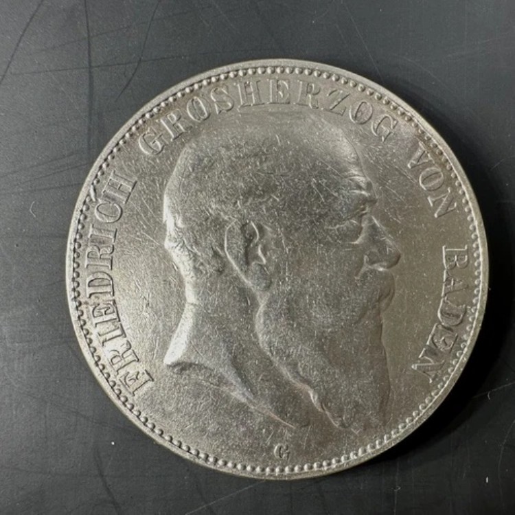 招*@様 1903年 ドイツ バーデン公国5マルク 銀貨 フリードリッヒ大公