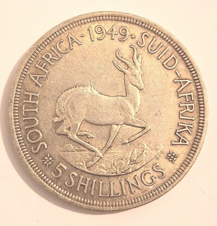 英領 南アフリカ ジョージ6世 5シリング大型銀貨 1952年 銀貨