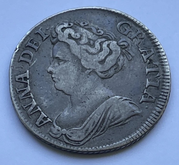 1711 イギリス 1シリング4th Bust ANNA DEL GRATIA