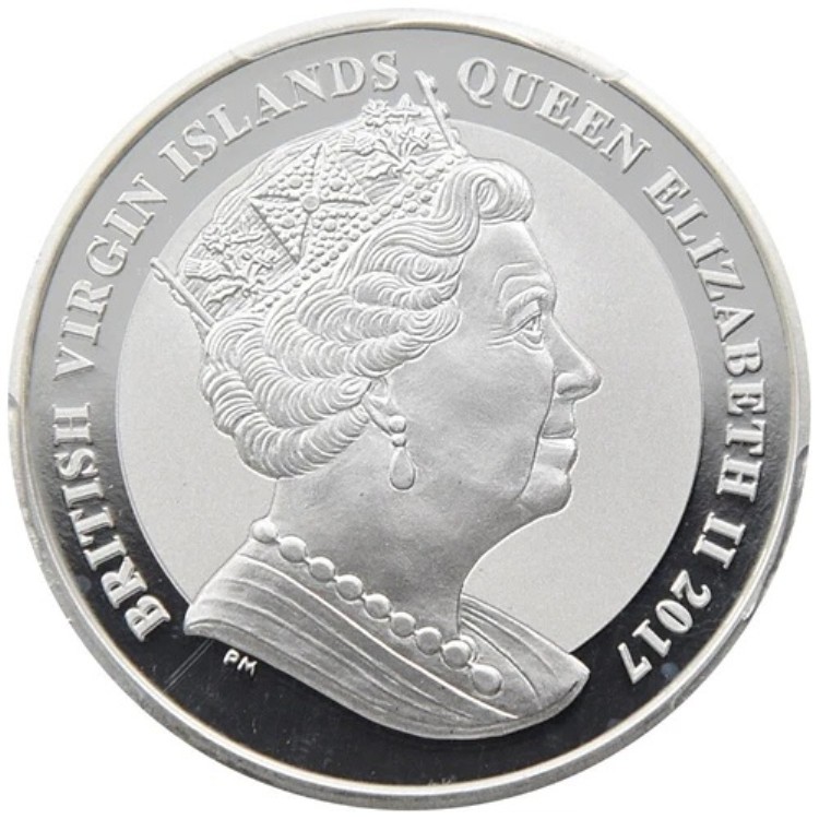 PCGS PR67 イギリス領ヴァージン諸島 ペガサス 銀貨 2017-P PCGS PR67