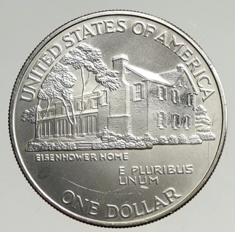 1990年 アメリカ合衆国 アイゼンハワー将軍＆大統領 シルバー