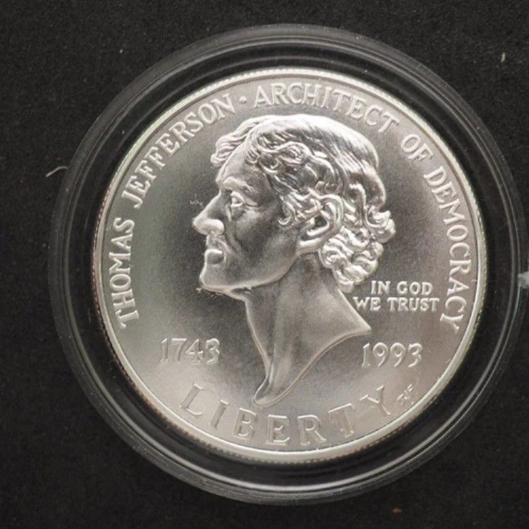 1993 トーマス ジェファーソン シルバー 記念コインボックス 割引 楽天