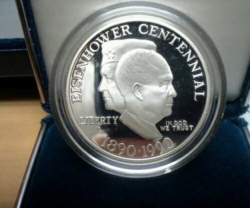 楽天市場】1990年米国アイゼンハワー100周年記念銀貨プルーフ : WORLD