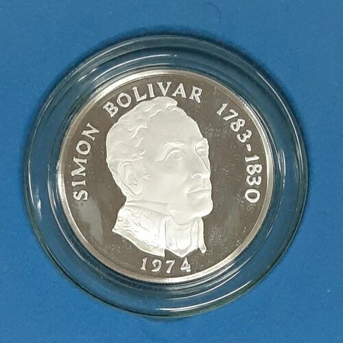 楽天市場】1974年 パナマ 20バルボア シモン・ボリバル プルーフ銀貨