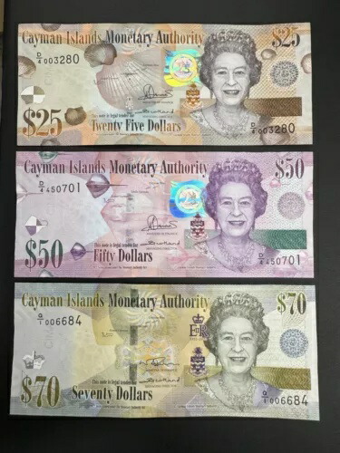 楽天市場】ケイマン諸島記念セット25 50ドル紙幣と70ドル紙幣 2022 UNC