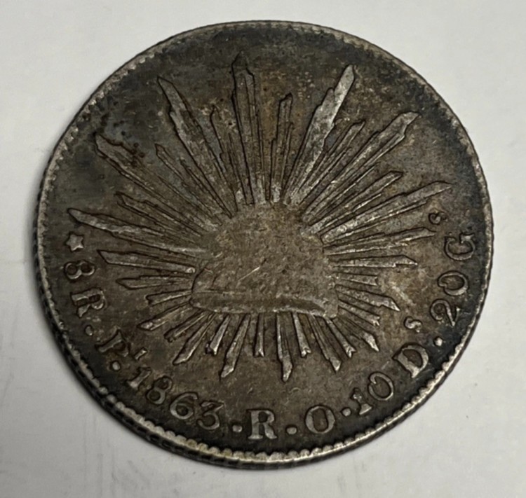 楽天市場】1863年メキシコ銀貨8レアルポトシ（パイ）造幣局、メキシコ
