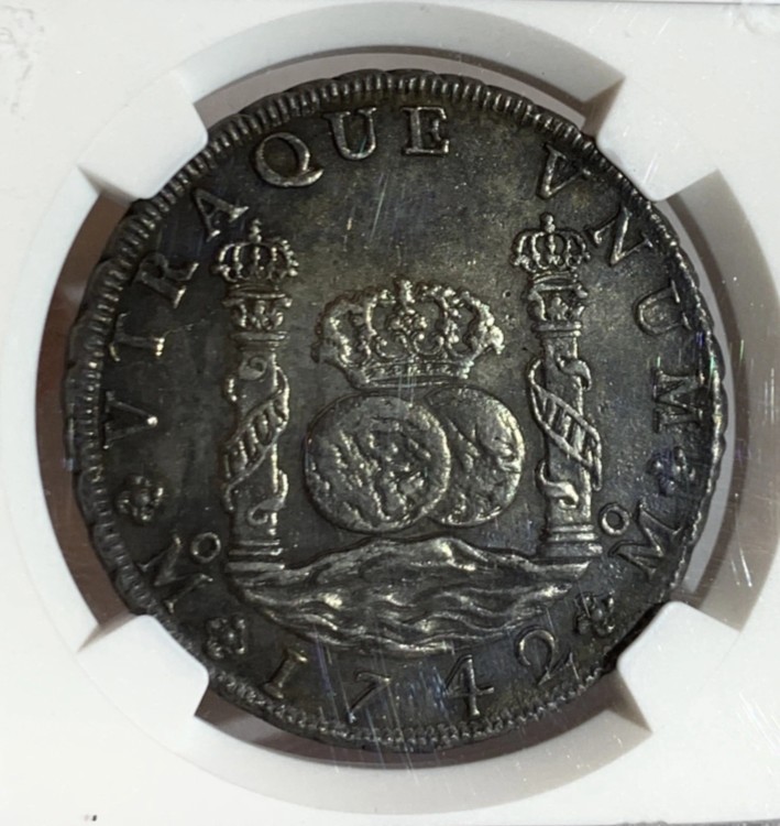 1742年 MO MF メキシコ 8レアル シルバーコイン NGC UNC