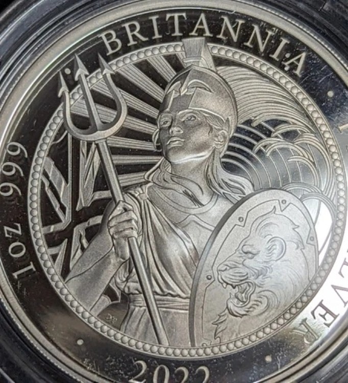 2022年 英国 2ポンド ブリタニア 1オンス .999 シルバー プルーフ