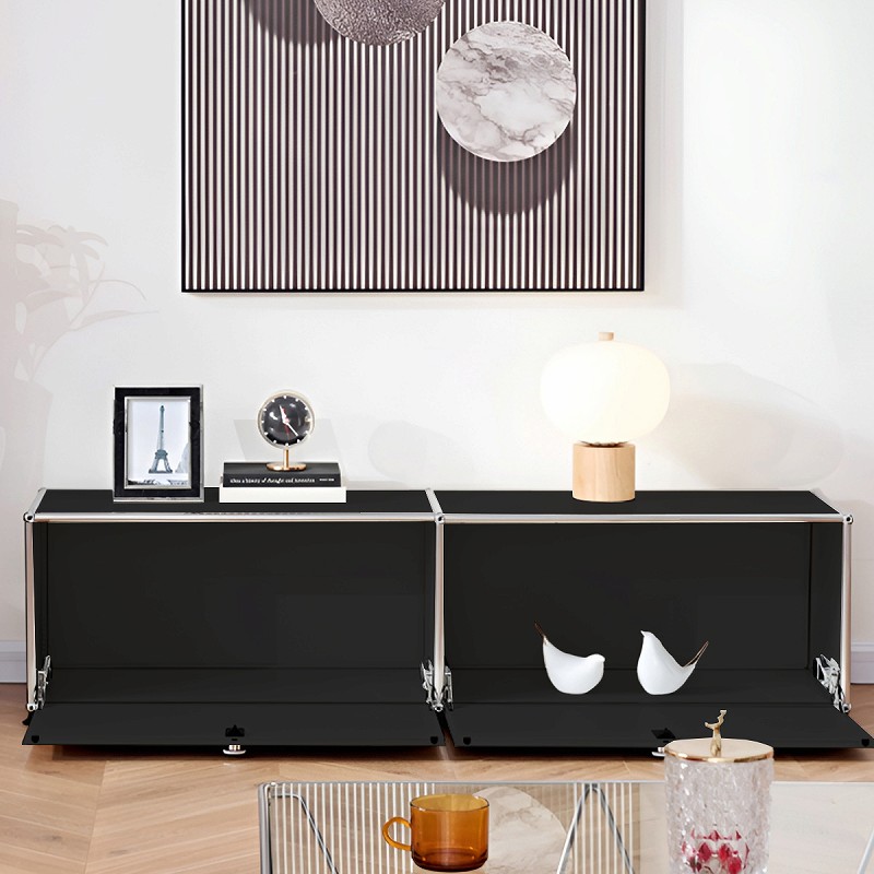 ラスト1点！USMハラー□サイドボード テレビボード 2列1段 白 幅152cm