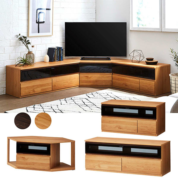 楽天市場】テレビ台 コーナー 三角 コーナーテレビボード 3点セット