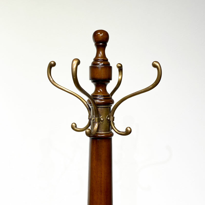 ⭐︎タイムセール⭐︎アンティーク調ハンガーラック マホガニー無垢