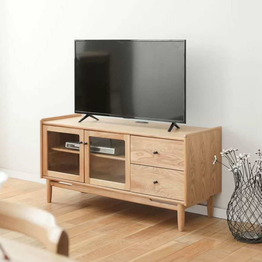 無垢材ナチュラルウッドテレビ台テレビボードブラウン120cm