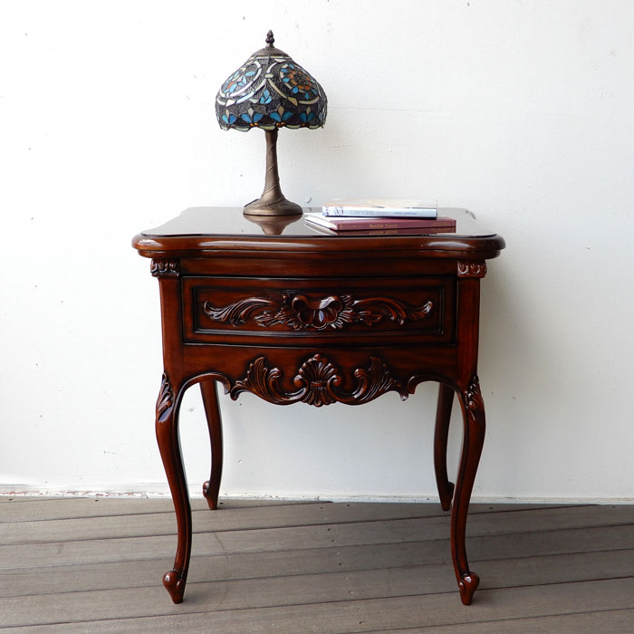 楽天市場】コンソール 花台 電話台 マホガニー コンソールテーブル