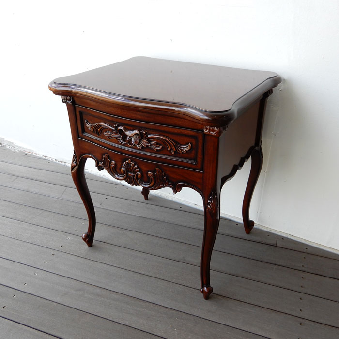 楽天市場】コンソール 花台 電話台 マホガニー コンソールテーブル