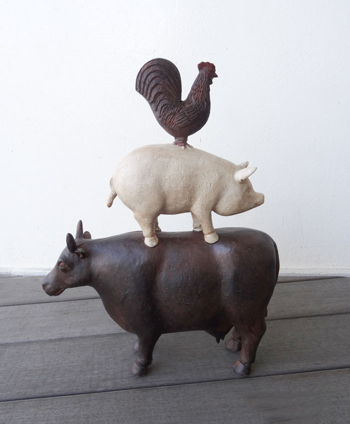 楽天市場】置物 オブジェ ブレーメン 絵本 童話 かわいい インテリア