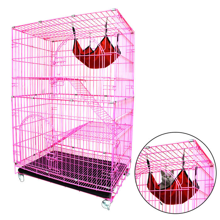 楽天市場】Lサイズ 2段 猫 キャットケージ キャスター付 ペット ゲージ