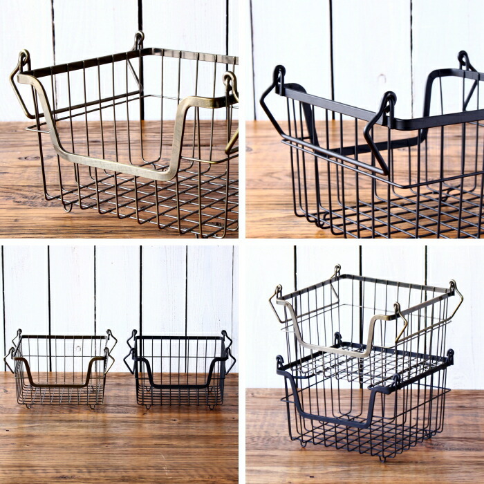 楽天市場】かご バスケット カゴ 籠 収納 持ち手 取っ手付き 幅24cm