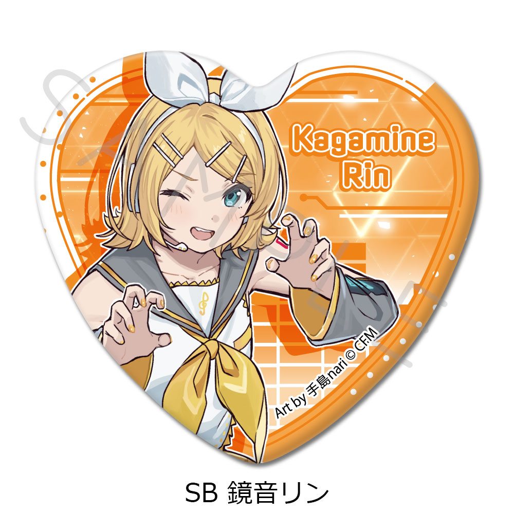 楽天市場】『初音ミク＆ピアプロキャラクターズ』 ハート型缶バッジ 全