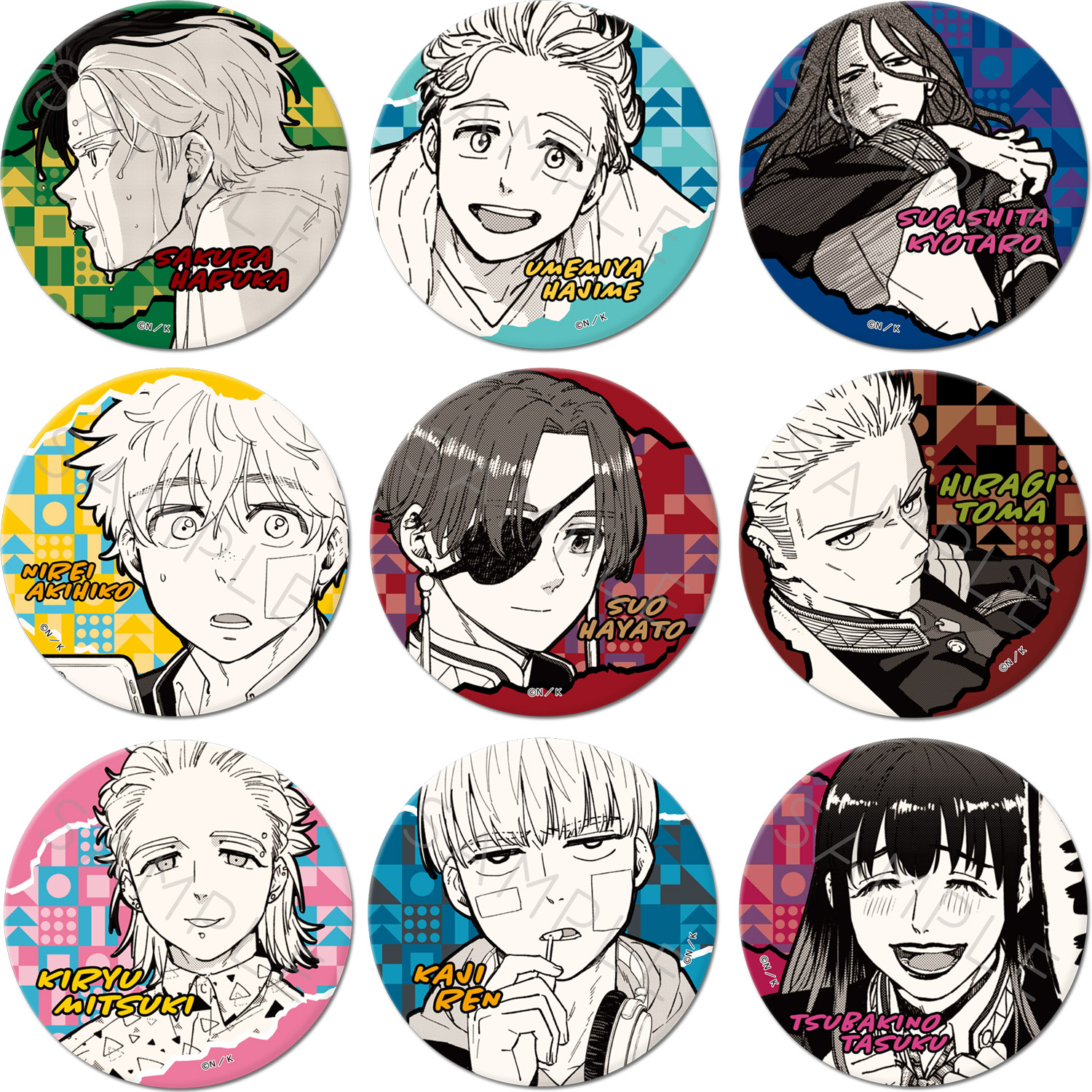 WIND BREAKER ウィンブレ 原作 ジュエリー缶バッジ 第二弾 梶蓮