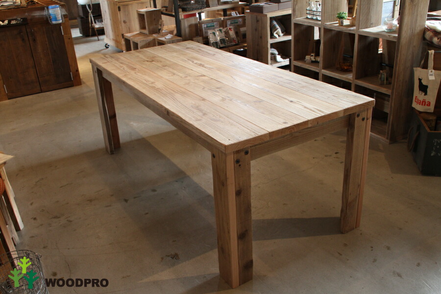 お値引き可】足場板ダイニングテーブル(カフェで使用)アンティーク