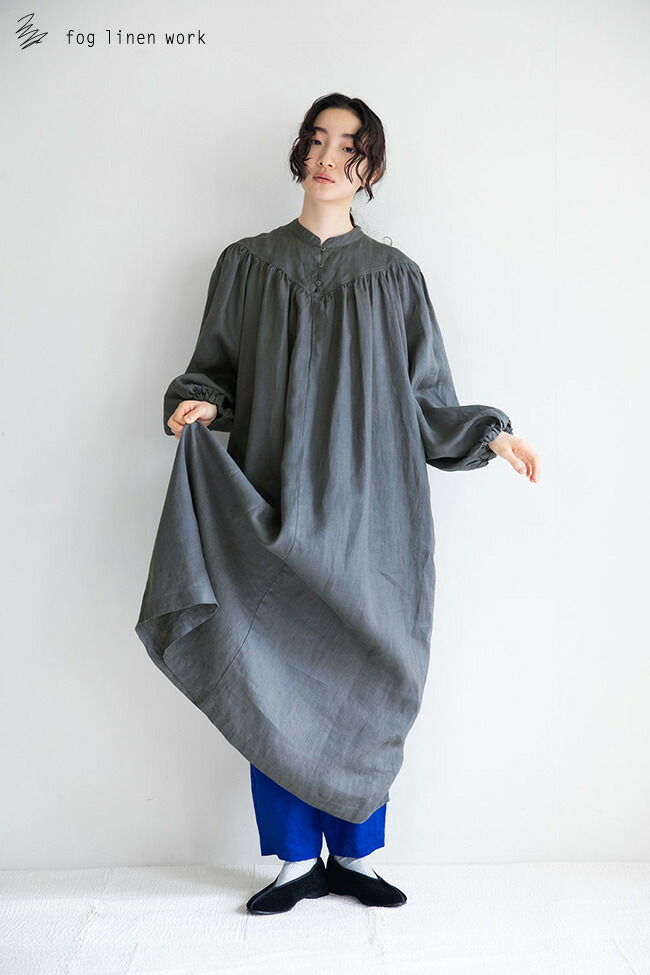 楽天市場】fog linen work フォグリネンワーク JEANNE DRESS ACIER