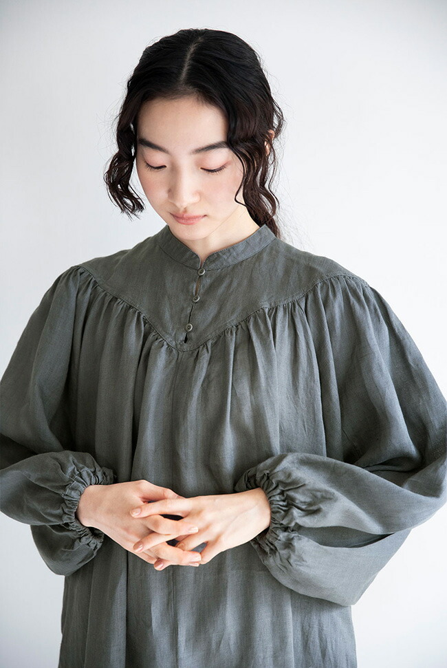 楽天市場】fog linen work フォグリネンワーク JEANNE DRESS ACIER