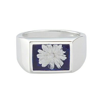 楽天市場】XOLO(ショロ) Signet Ring with Deep Blue Flower