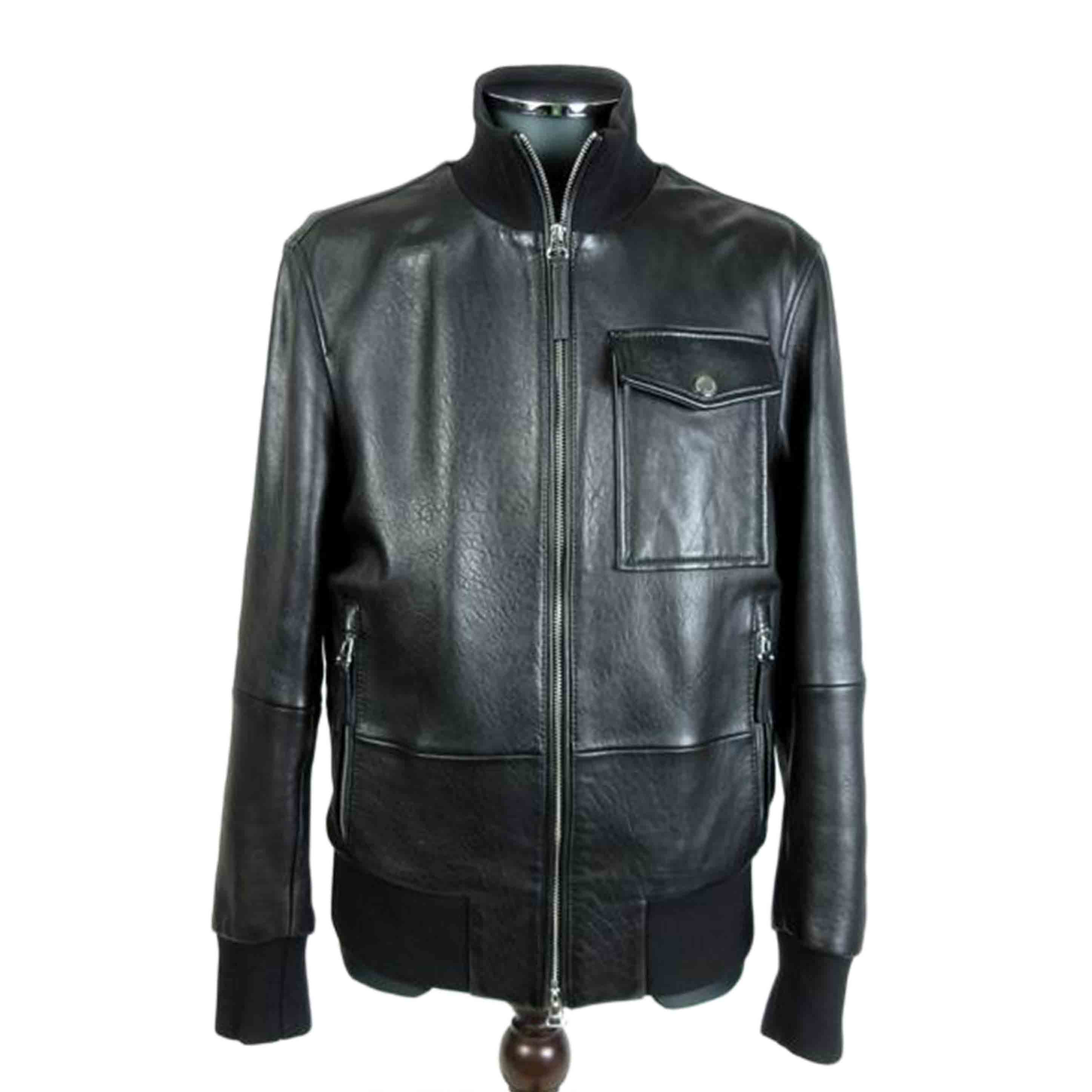 HUGO BOSSレザージャケット ☆関税込☆【HUGO】エクストラスリム