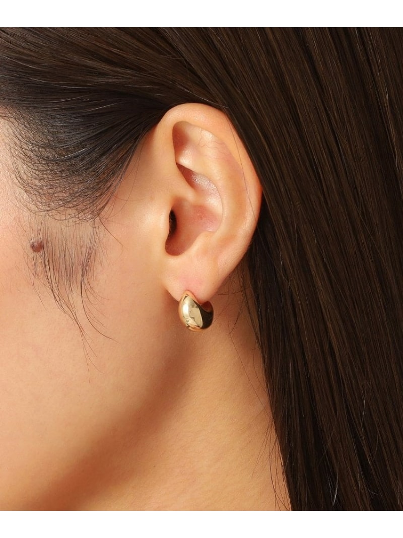 COCOSHNIK K10 ハート型ダイヤピアス