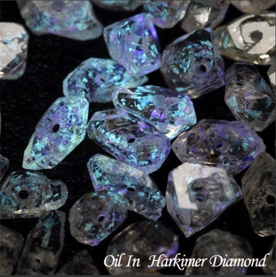 楽天市場】オイルインハーキマーダイヤモンド 大 AAA1粒売り 穴あき