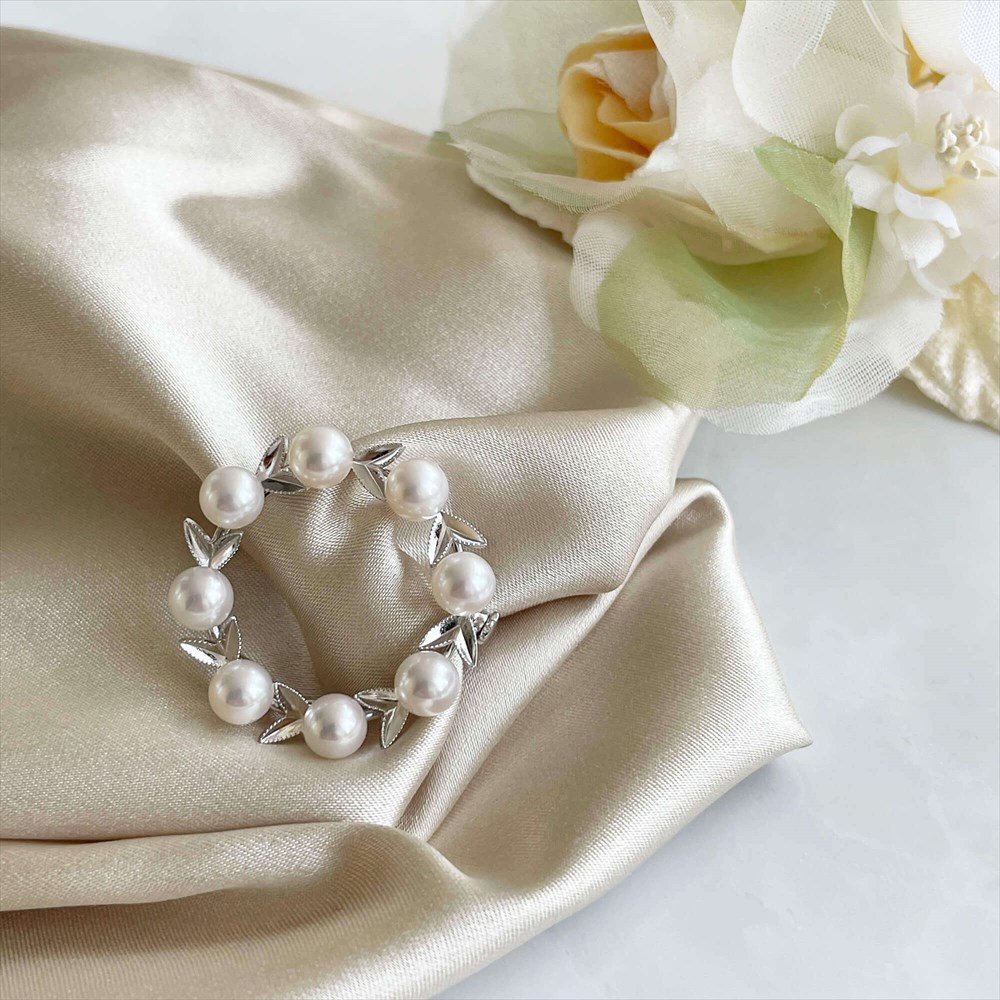 楽天市場】あこや真珠 ブローチ 5.5-6.0mm SV925 サークル パール 普段