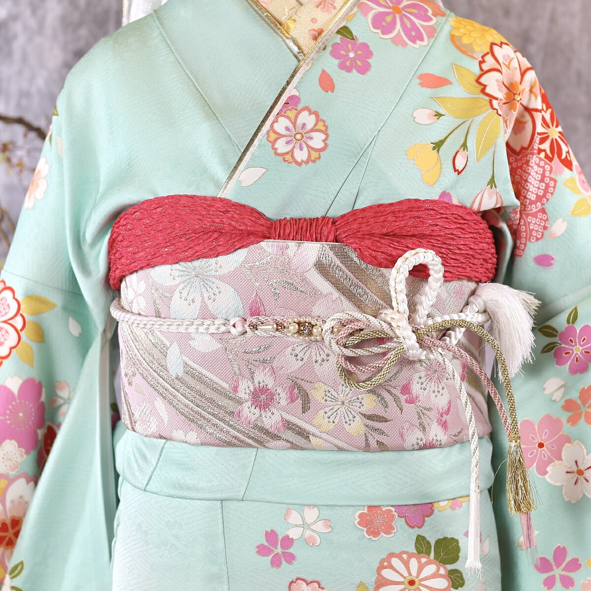 楽天市場】【中古】振袖 7点フルセット LLサイズ 振袖セット 振袖フル