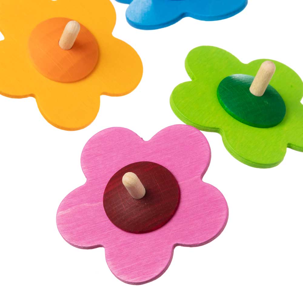 楽天市場】花こま 手回し独楽 木のおもちゃ 木製玩具 CHISTOF BECK