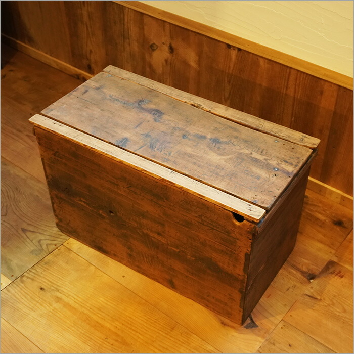 楽天市場】【1点モノ】アンティーク 木箱 木の箱 古い箱 幅65cm 収納