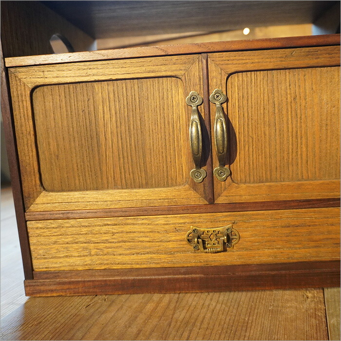 楽天市場】1点モノ 小箪笥 アンティーク 昭和レトロ 桐 小箱 お道具箱