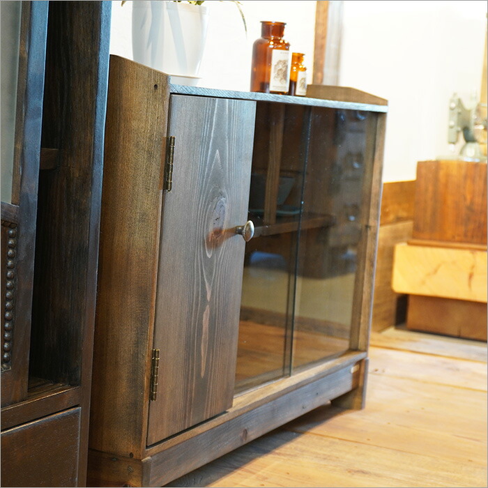 楽天市場】アンティーク キャビネット ガラスキャビネット 飾り棚