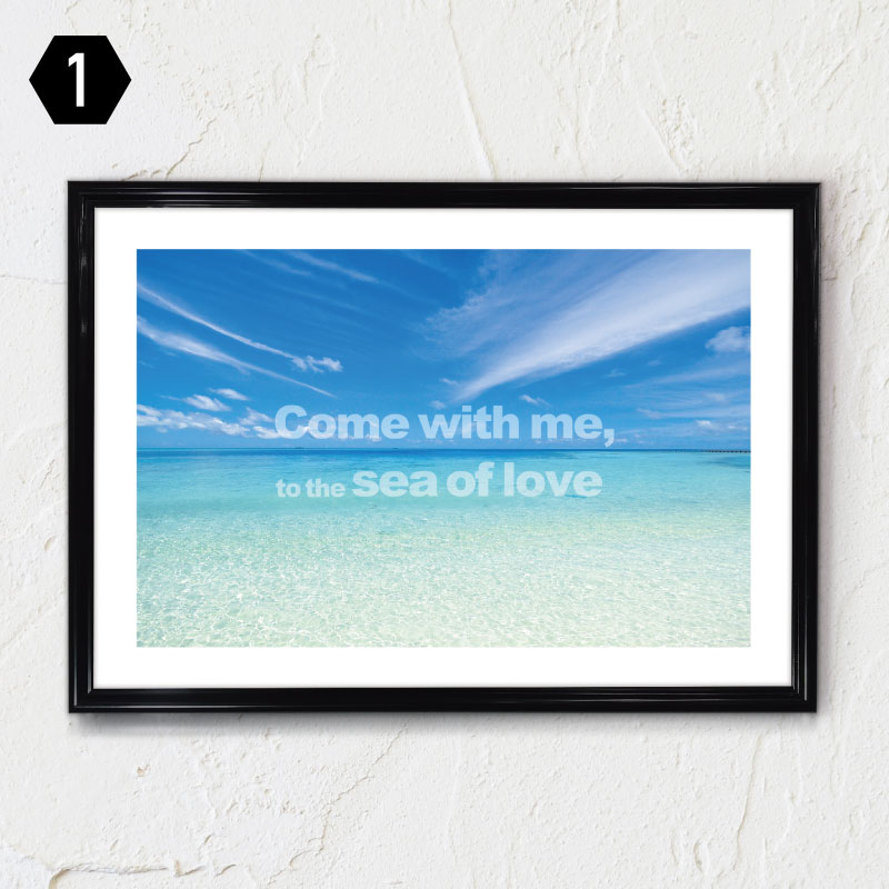 A3フレーム付きポスター 風景画 海の景色 オリジナルフォト インテリア