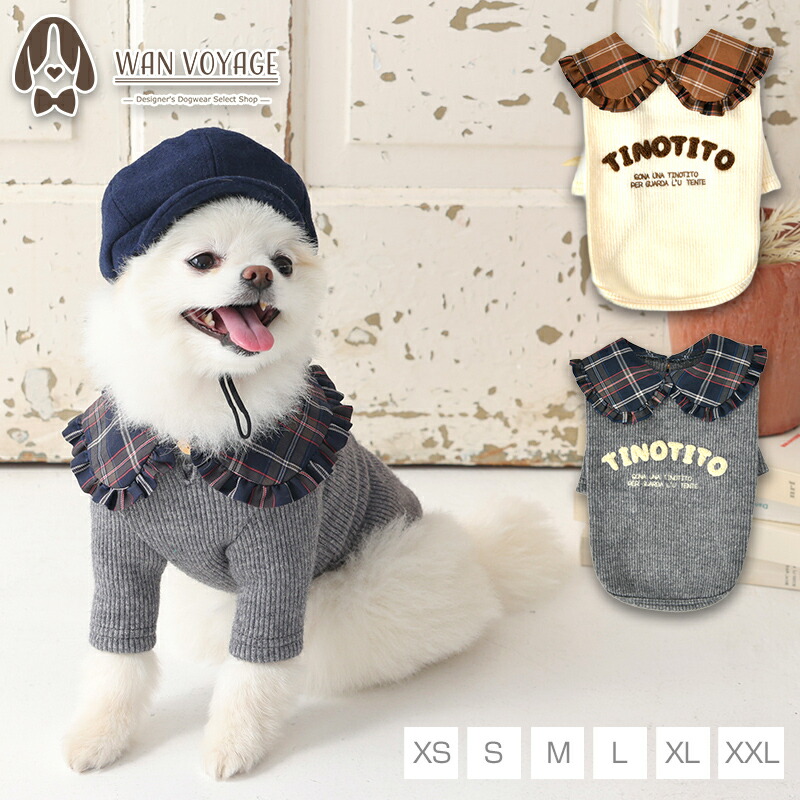 楽天市場】タータン襟長袖ニット XS/S/M/L/XL/XXL TINOTITO -ティノ