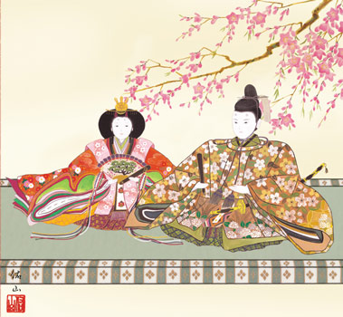 楽天市場】段雛 掛け軸 【桃の節句】 掛軸(雛祭り/お雛様/雛/ひな祭り