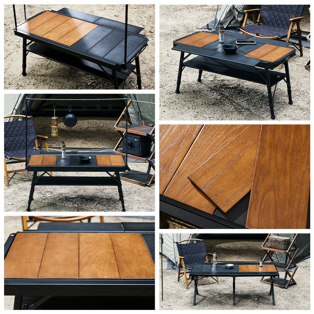 WAQ バーナーミニテーブル ウッドパネル 4枚 + IGT規格 テーブル付