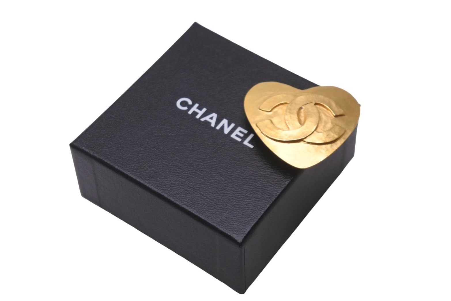 シャネル ブローチ 95P ゴールド ダブルハート ココマーク ヴィンテージ