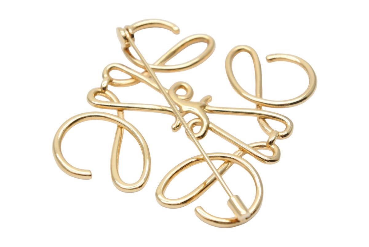 楽天市場】新品同様 Loewe ロエベ アナグラム ブローチ メタル